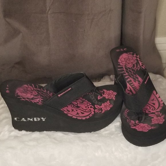 Rock and Candy Shoes - Rock And Candy Wedge Sandals by Ziggy Mazzy